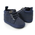 thumbnail image 5 of URMAGIC Infant Baby Boys Girls PU Leather High-Top Moccasins Soft Sole Shoes, 5 of 7
