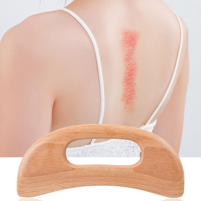 Fiudx Herramienta de Masaje de Madera, Paleta de Madera Natural Duradera, Diseño Suave y Seguro, Mango de Agarre Cómodo, Relajación Muscular Versátil, Regalo Ideal para Amantes Del Deporte, Disfrute