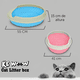 thumbnail image 5 of KE WOOW CAJA DE ARENA para Gatos ABIERTO, Arenero para Gato Grande con pared y Marco, Orinal Arena para Gato, Serie Areneros Abiertos, Inodoro para conejos, AZUL KE WOOW  Arenero Abierto, con marco superior, 5 of 10