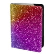 thumbnail image 2 of Pofeuu Colorful Glitter Print Travel Document Organizer Passport Holder Men Women for Family (6.5 in x 4.5 in),Wallet Holder Credit Card Clutch Bag Case, 2 of 5