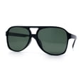 thumbnail image 4 of Polarized Mens Classic Oversized Racer Sport Plastic Sunglasses Matte Black - Green, 4 of 8
