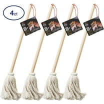 Better Grillin BBQ Bastin Mop Basting Barbecue Brush/Mop Easily Applies Marinades, Sauces, Washes Out, 16in Handle, 4pk