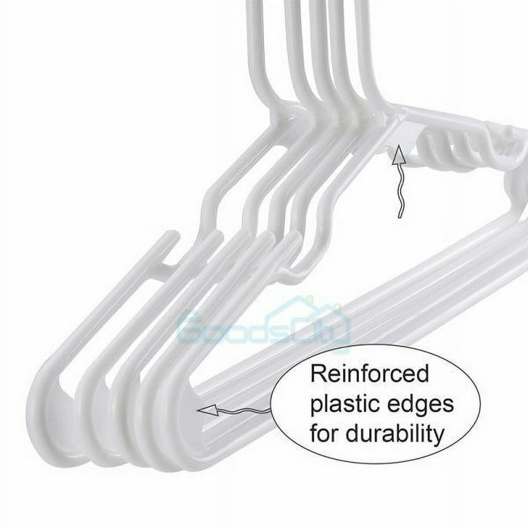 White Plastic Hangers Durable Slim Stylish New in Pack of 50 & 100 Home