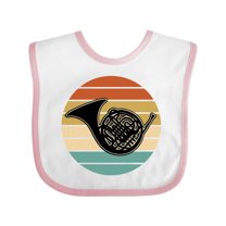 Inktastic French Horn Retro Music Sunset Boys or Girls Baby Bib