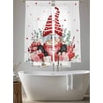 thumbnail image 5 of Valentines Day Gnomes Sheer Curtains 63 Inch Length 2 Panels Set Window Treatments, Red Love Heart Eucalyptus Leaves Rod Pocket Semi Curtains for Living Room/Bedroom/Kitchen Décor, 104"W x 63"L, 5 of 7