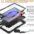 thumbnail image 6 of Case for Samsung Galaxy Tab S9 Plus / S9 FE Plus 12.4 inch 2023 Protective Cover with Screen Protector/Pen Holder/Rotating Stand/Hand Strap/Shoulder Strap/Stylus Pen, 6 of 6