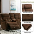 thumbnail image 5 of Loveseat Recliner, Power Reclining Loveseat, Electric Reclining Loveseat with Heat and Massage, Fabric Reclining Loveseat with Console, Cup Holders, Lumbar Support for Living Room, 5 of 7