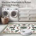 thumbnail image 5 of ODIKA 4'x6' Machine Washable Non-Slip Area Rug, Classic Nordic Starburst with Holly Leaf Filigree and Berries High Traffic Rug, White, 622400, 5 of 5