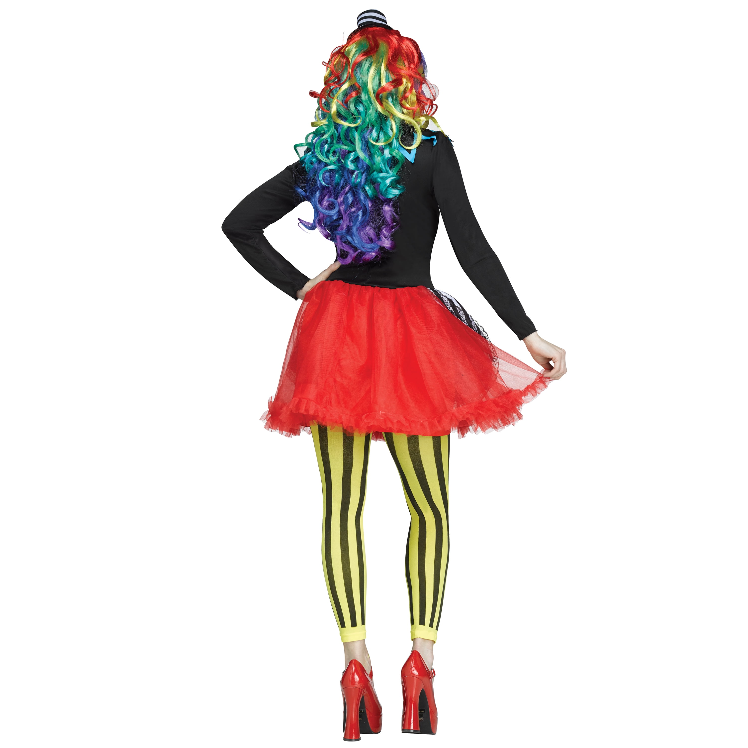 Freakshow Clown Halloween Costume for Adults, Women's Size 1X (16/18W), by Way to Celebrate