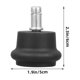 thumbnail image 2 of Moluckfu 5Ud Pies Fijos De Nylon Negro Para Muebles Oficina Y Hogar Protegen Pisos Y Facilitan Movilidad, 2 of 6