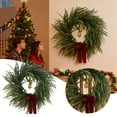 thumbnail image 2 of Norfolk Pine Wreath 18/20 Inch, Real Touch Artificial Christmas Wreath for Front Door, Realistic Green Holiday Decor for Indoor Outdoor Home Decor, 2 of 6