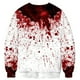 thumbnail image 5 of Sudadera informal con cuello redondo y mangas largas con estampado de Halloween para mujer, sudadera sin capucha con estampado de sangre personalizado Pompotops  FGAJ18955, 5 of 5