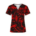 thumbnail image 4 of Women Short Sleeve Thin section Durable Christmas gift Leisure Fashion Strapless Printed Loose Fitting Fashion Sexy Lining Black Trendy Short Sleeve Size S, 4 of 5