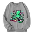 thumbnail image 4 of Byoo Boys Graphic Hooded Sweatshirt Casual DJ Octopus Graphic Long Sleeve Pullover Top for Kids Soft Daily Sweatshirts, 4 of 4