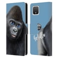 thumbnail image 1 of Head Case Designs Officially Licensed Animal Club International Faces Gorilla Leather Book Wallet Case Cover Compatible with Google Pixel 4, 1 of 6