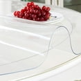 thumbnail image 2 of Round Clear Table Cover Protector Clear Circle Table Protector Plastic PVC Vinyl Tablecloth Cover Protective Easy Clean Dining Coffee End Table Protector Wipeable Waterproof Round 40 Inch Dia, 2 of 5
