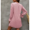 thumbnail image 2 of Vestido De Manga Larga Con Cuello Redondo, Vestido De Manga Larga Con Orillo Fibroso Informal Con Estampado De Lunares Para Vacaciones En El Club ANGGREK  Otros, 2 of 6