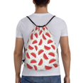 thumbnail image 2 of Kdxio Watermelon Print Drawstring Backpack Bag,Waterproof Draw String Back Sack, Gym Drawstring Bags Swim Bag For Unisex, 2 of 9