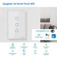 thumbnail image 3 of Apagador De Pared Touch On/off T2us3c Smart Wifi 3 Botones Sonoff SonOff T2US3C Interruptor Wifi, 3 of 5