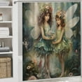 thumbnail image 5 of Vintage Girl Shower Curtain Set for Bathroom 4Pcs Fantasty Forest Fairy Tale Bathroom Sets with Rugs Toilet Lid Cover Bath Mat Shower Curtain Set with Hooks, Bathroom Decor, 5 of 8
