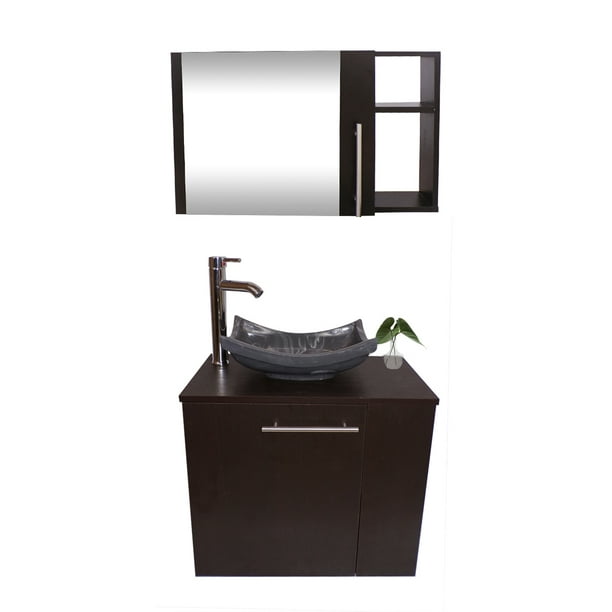 Combo de Gabinete para Baño 07 Derecho con Lavamanos Y Monomando + Botiquin con Espejo