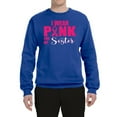 thumbnail image 2 of I Wear Pink for My Sisiter Survivor Awareness Unisex Crewneck Graphic Sweatshirt, Royal, 2XL, 2 of 3