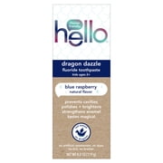hello Dragon Dazzle Kids Toothpaste with Fluoride، Blue Raspberry Toothpaste، 4.2 Oz Tube