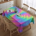 thumbnail image 2 of Colorful Tie Dye Mandala Pattern Rectangle Tablecloth 60"x84",Waterproof Polyester Rectangle Table Cloth, Wipeable Spillproof Polyester Tablecloth for Dining, Camping, Indoor and Outdoor, 2 of 4