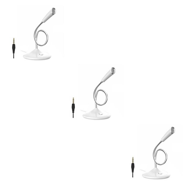 Sidaley Micrófono de computadora Ajuste de 360 ° libremente Micrófono de voz de estudio Micrófono de juegos Chat Micrófono USB PC de Marfil estándar 3piezas