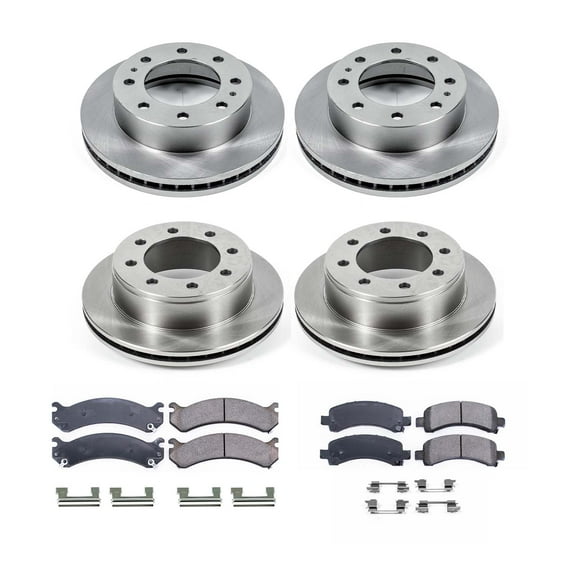 Ultimate Brakes Front and Rear Semi-Metallic Brake Pad and Rotor Kit with Hardware WM81259