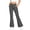 Grey, variant on Girls School Uniform Pant Striped Slim Fit Bell Bottom Trousers Fitted Flare Leg Pants High Waist With Side Pocket Button Fly Trouser Preppy Outfit (Navy,7-8 Years)