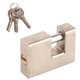 thumbnail image 4 of 2 Pcs Horizontal Padlock Rectangular Anti Theft Waterproof Shear Proof Security Padlock with 6 Keys for Door Drawer, 4 of 5