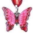 thumbnail image 5 of AYYUFE Vintage Women Enamel Butterfly Rhinestone Pendant Necklace, 5 of 8