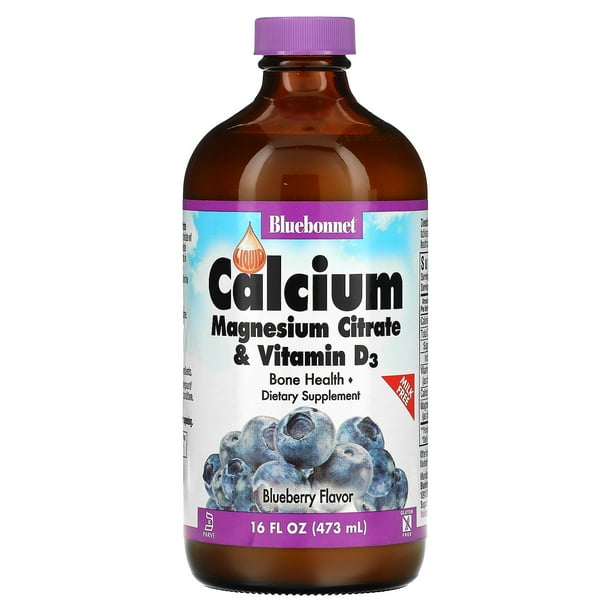 Liquid Calcium Magnesium Citrate & Vitamin D3, Blueberry , 16 fl oz