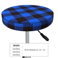 thumbnail image 4 of Balery Buffalo Plaid Blue Black Velvet Round Bar Chair Cushion Cover Adjustable, Protects From Scratches And Stains, Soft & Washable Ideal For Wooden And Metal Stools - 12 Inch, 4 of 7