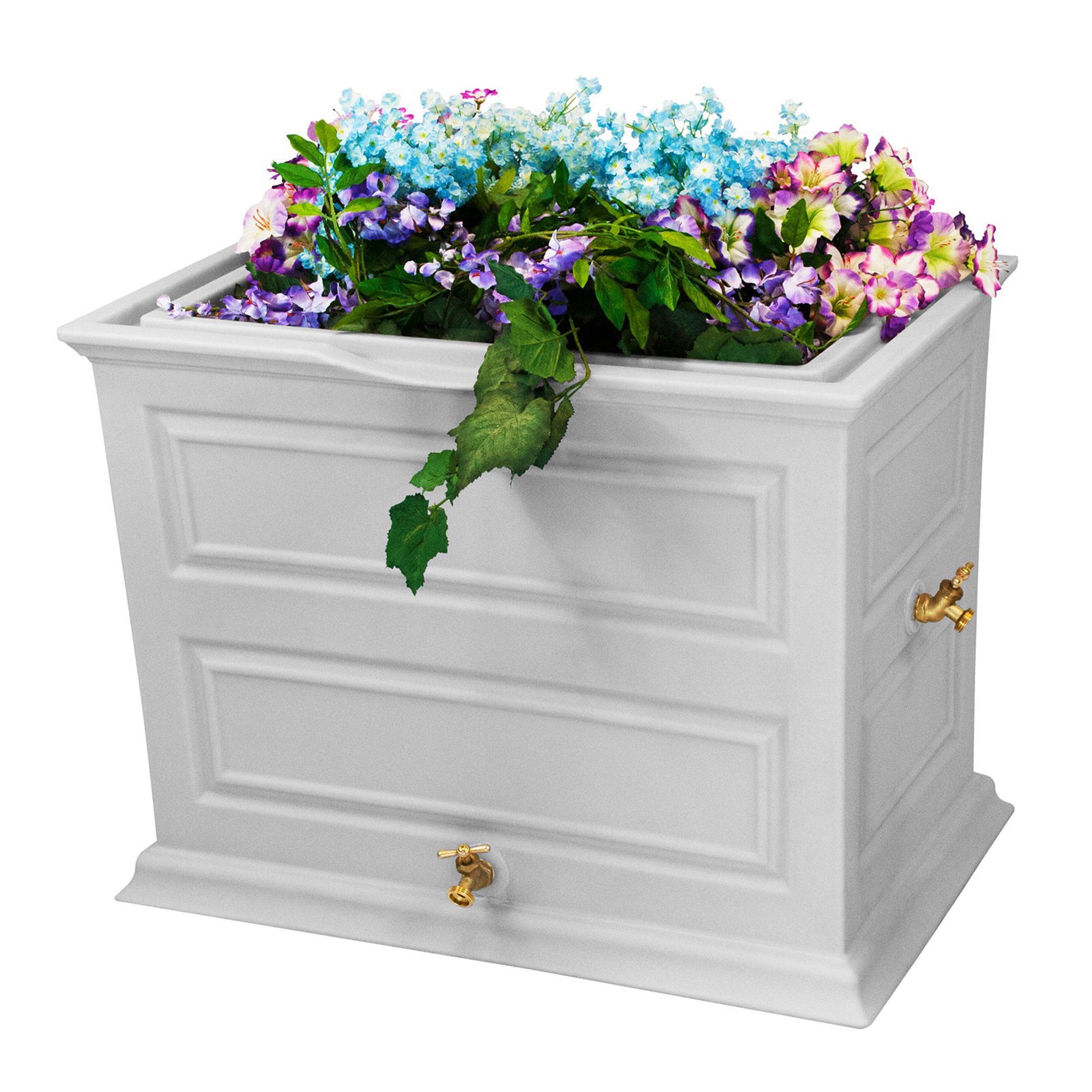 Good Ideas Savannah 42 Gallon Colonial Style Rain Barrel Planter (4 Pack)
