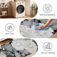 thumbnail image 3 of Washable Kitchen Runner Rug 60" x 22", Non-Slip Soft Low Profile Kitchen Runner Rug, Modern Floral Rug for Kitchen, Hallway & Laundry Room, 3 of 6