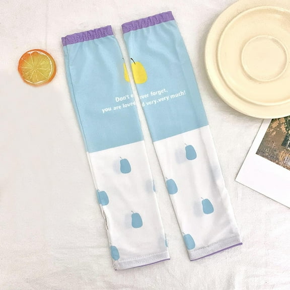 Penkiiy Kids UV Protection Sleeves - Cute Cartoon Arm Covers for Summer | Thin & Breathable Sun Guard