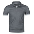thumbnail image 4 of Akiihool Summer Polo Mens Regular Fit Striped Short Sleeve Polo Shirt with Pocket (Coffee,XXXXXXXXL), 4 of 5