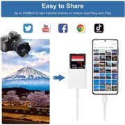 USB C SD Card Reader, Type C Digital Camera Adapter | White, Fast transfer data,Trail Game Camera Viewer, USB C Memory Card Reader for iPhone 17/16/15,iPad,MacBook,iMac,Galaxy,Android,Plug and Play 