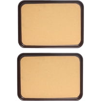 TrueCraftware- Set of 2 Rectangular 16" x 12" Anti-Slip Serving Tray with Cork Surface Brown Color- Multi-Purpose Serving Trays Food Server Trays Platters for Restaurant Parties Breakfast Cafe Bar