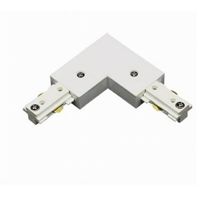 L Connector with Power Entry for HT Track Systems, White