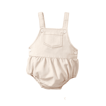 

Kucnuzki Baby Boy Summer Clothes 9 Months Baby Boys Casual Bodysuits 12 Months Sleeveless Suspender Solid Color Pocket Causal Cozy Romper Bodysuits Yellow