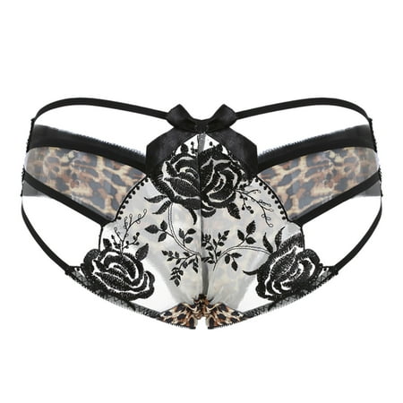 

Youmylove Women Underwear Floral Breathable Thongs Comfortable Female Intimates Yellow G Strings Lingerie Briefs Underpants 2-Pack Bragas De Mujer