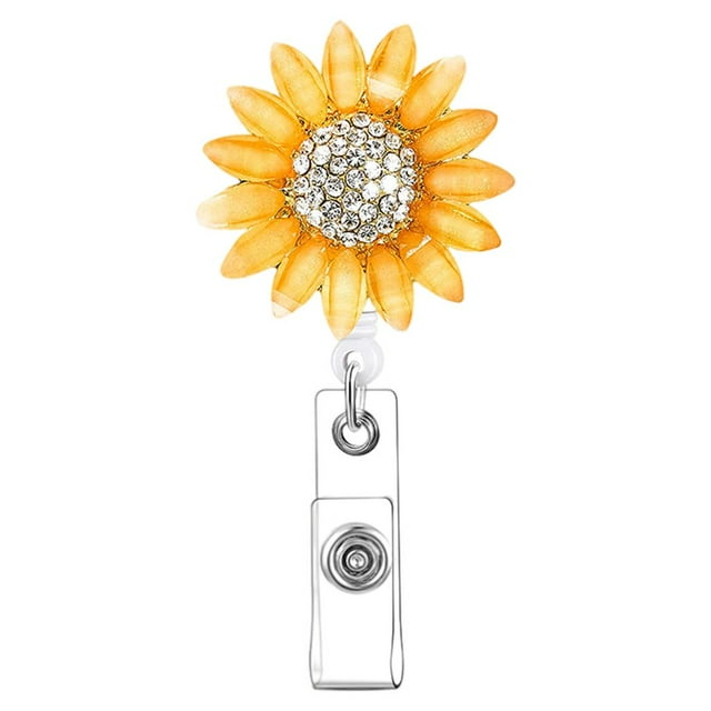 Carrete de soporte de placa de girasol Zulema naranja retráctil