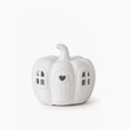 thumbnail image 7 of QLUEWX White Resin Pumpkin House LED Night Light, Hollow Carved Mini Cottage Lamp, Warm Glow Tabletop Ornament for Fall Harvest Halloween Bedroom Mantel Window Farmhouse Home Decor, 7 of 7