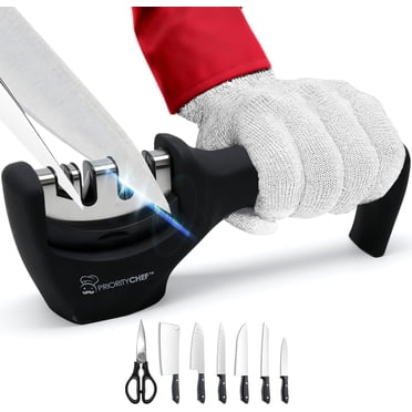 PriorityChef Kitchen Knife Sharpener Tool, 4 Stage Knife Sharpening Kit & Scissor Sharpener