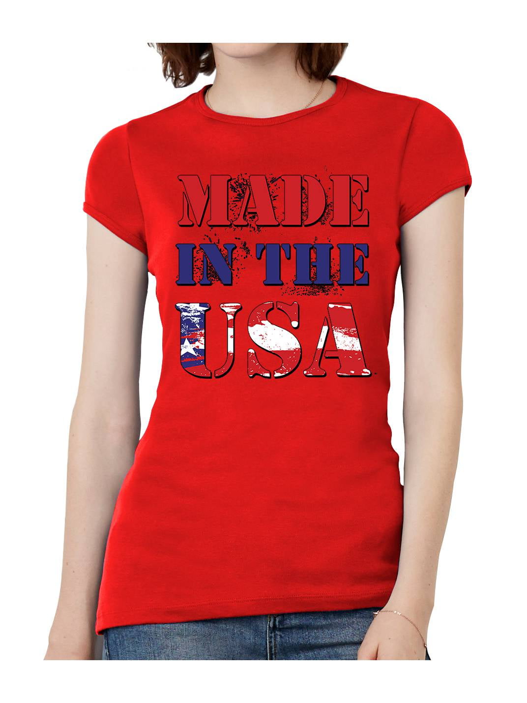Womens Made in USA ShortSleeve TShirt Red Medium