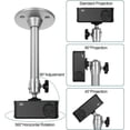 thumbnail image 5 of Soporte De Techo Para Proyector De 2 Piezas, Mini Soporte De Proyector De Pared Ajustable De Aluminio, Soporte De Techo Universal Para Proyector Para Cámara Digital Slr Videocámara - Máx: 5 Kg, 5 of 5
