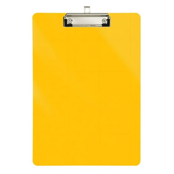ALAZA Plastic Clipboard A4 Letter Size Decorative Clipboards for Students Women Men 9" x 12.5" Solid Yellow